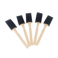 Brosse en mousse multi-usages OEM personnalisée pour nettoyage de grille d'aération de voiture, pinceau à pigments artistiques, tampon, export, vente en gros, marque HLLFOAM, longue portée