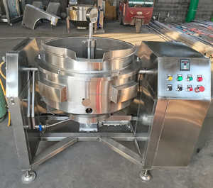 Máquina para hacer Jam CON MEZCLADOR, pasta de condimentos automática de gran capacidad, hervidor de cocina con camisa de vapor - Product Image 6