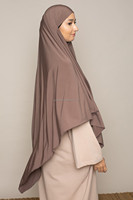 Khimar hijab long en jersey doux personnalisé pour femmes musulmanes