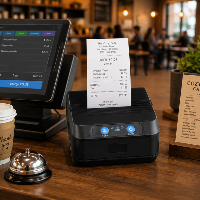 Cashino PDM-02 58mm Mini Handheld Pocket Portable Dot Matrix Printer with Compact Design Wireless Printer