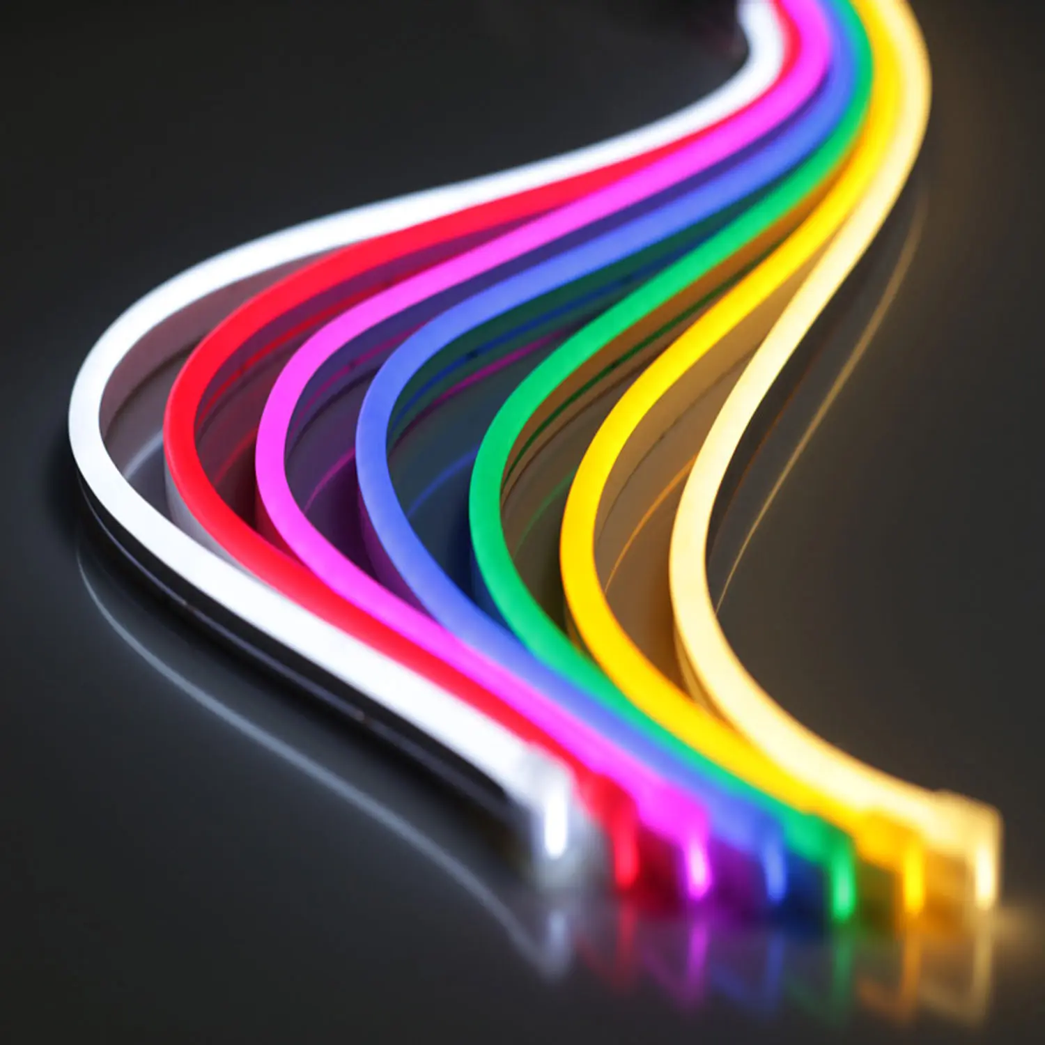 Full Color Digital Smart Addressable Rgb Led Ultra Thin Neon Flexible Rope Light Led Neon Strip