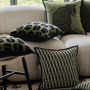 Coussins décoratifs verts de style campagnard français, coussins de luxe modernes du milieu du siècle, géométriques <span class=keywords><strong>pour</strong></span> le salon, la décoration de la maison et du <span class=keywords><strong>canapé</strong></span> - Product Image 5