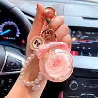 JYD S0107 Fleur éternelle rose tendance DIY pour chaîne de téléphone, décoration de sac à dos, porte-clés, bijoux, décoration de sac à main pour femme, sangle de téléphone
