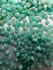Pierre précieuse Amazonite bleue naturelle, taille brillant ronde, pierre brute à facettes pour la fabrication de bijoux, 3 mm, 100 % naturelle - Product Image 3