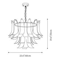 Lustre LED en verre nuage de style français, vintage et de luxe léger, suspension en cristal fer à cheval de style américain rétro, design de créateur