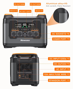 Station d'alimentation portable EU Stock Newsmy S2400 2047,5Wh 2400W 4*AC pour <span class=keywords><strong>camping</strong></span> extérieur et alimentation de secours domestique, alimentation <span class=keywords><strong>amovible</strong></span> - Product Image 5