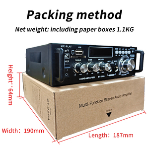 เครื่องขยายเสียงบลูทูธขนาดเล็ก OEM รุ่น AV298 แบบสองช่องสัญญาณ พร้อมช่องเสียบ USB และ TF Card ควบคุมด้วยรีโมท สำหรับระบบเสียงภายในบ้าน - Product Image 4