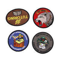 Badges brodés personnalisés en gros, thermocollants, avec bord surjeté, appliques pour uniformes, vêtements, vestes, jeans, artisanat DIY, directement de l'usine