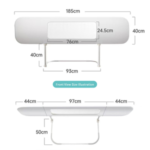 Sponda <span class=keywords><strong>Letto</strong></span> Multifunzione Portatile Regolabile per Neonati, Box per Bambini, <span class=keywords><strong>Barriera</strong></span> di Sicurezza Convertibile - Product Image 5