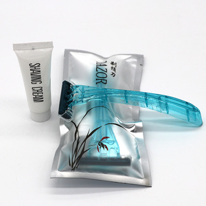 Set de afeitado con crema, mango de plástico desechable para uso en hoteles - Product Image 4