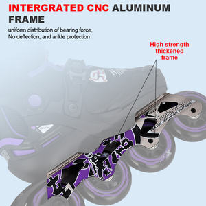 Chaussures de patinage à roulettes en ligne de Slalom Junior réglables professionnelles patins à roulettes de sécurité de haute qualité pour les enfants - Product Image 3