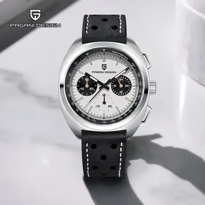 <strong>Retro</strong> Dial Men's Watches Top Luxury Brand PAGANI DESIGN Chronograph Quartz Watch Sports Waterproof Leather <strong>Clock</strong> - Product Image 1
