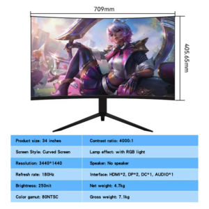 Монитор компьютера, <span class=keywords><strong>24</strong></span> дюйма, 100 Гц, высокая кисть 1920 * 1080fhd - Product Image 6