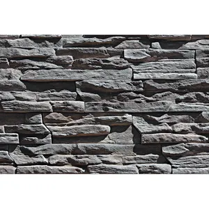 カラフルなヨーロピアンスタイルの外装城石人工フェイクストーン製造石ベニヤリーフロックシリーズ