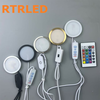 Lampe LED ronde d'ambiance imprimée en 3D avec prise pour imprimante 3D Bambu Lab H2D/A1mini/P1S/P1P/X1C, kit de matériel DIY pour imprimante 3D