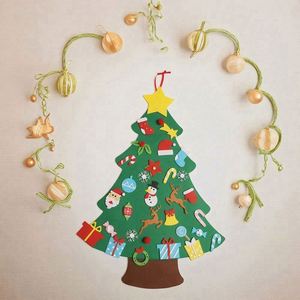 New Design Christmas Decoration DIY Felt Christmas <b>Tree</b> Wall Hanging Gift for Kids with Customized Color & Size - Product Image 2