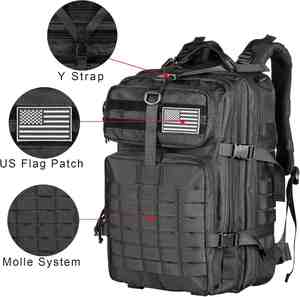 Mochila Táctica Deportiva Oxford de Fábrica - Mochila de Asalto Grande de 3 Días con Sistema Molle 40L - Product Image 4
