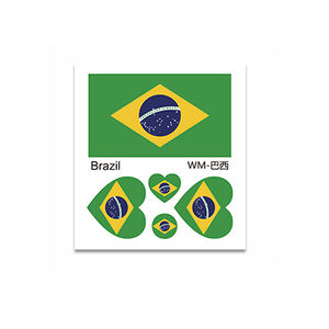 Autocollant de tatouage temporaire pour le visage et le corps des supporters de la Coupe d'Europe de football, drapeau national, soutien - Encouragez - Product Image 4