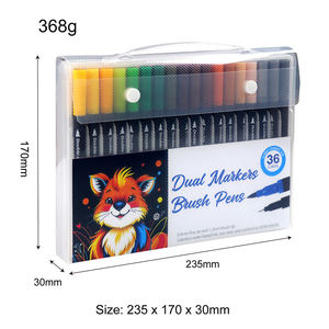 Set di 36 penne a doppio pennarello di alta qualità <span class=keywords><strong>punta</strong></span> sottile <span class=keywords><strong>doppia</strong></span> <span class=keywords><strong>punta</strong></span> per la scuola arte e colorazione-per il disegno e la pittura - Product Image 4