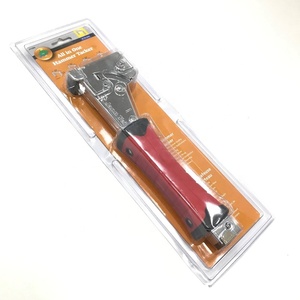 JY586 Engrapadora Manual Industrial de Alta Resistencia 4 en 1, Cromado Plateado+Rojo, Carga Trasera, 145 Piezas (6 1/4"-14mm) - Product Image 1