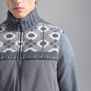 Cotone imbottito toppa <span class=keywords><strong>lavoro</strong></span> maglieria Design norvegese lana Jacquard ibrido gilet - Product Image 4