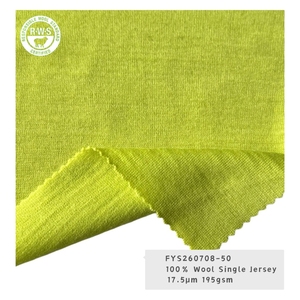Livraison rapide, super <span class=keywords><strong>laine</strong></span> 17,5 microns 195 g/m², 100 % <span class=keywords><strong>laine</strong></span> mérinos, tissu jersey simple teint uni - Product Image 1