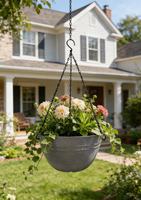 Jardinière suspendue Deep Blue PP, durable, légère, avec trou de drainage, design à crochet, personnalisation de la couleur, pour la maison et le jardin