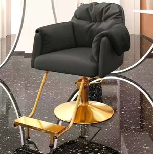 Chaise de barbier moderne avec base ronde en métal Vente en gros de meubles de salon Chaise de coiffure en cuir synthétique - Product Image 2