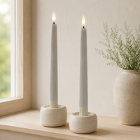 Bougies Pilier LED Sans Flamme à Piles, Effet Flamme Mobile 3D, Lot de 2 pour Mariages, Anniversaires, Décorations Extérieures et Festivals