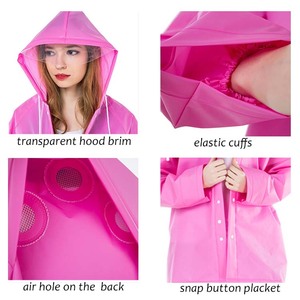 Ensemble <span class=keywords><strong>de</strong></span> combinaison <span class=keywords><strong>de</strong></span> pluie imperméable pour <span class=keywords><strong>femme</strong></span>, rose, respirant, 100% EVA, réutilisable, inodore, durable, idéal pour la pêche en plein air, les voyages et le cyclisme - Product Image 2