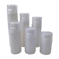 Flacon pompe sans air rond en PP de 15 ml, 30 ml, 50 ml, estampage à chaud, couleur personnalisée, cosmétique, soin de la peau, sérum, lotion, crème pour le visage, marque Liangdi