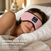 Masque de sommeil Bluetooth |   Masque pour les yeux occultant 3D avec musique sans fil et design ergonomique confortable |   Solution de sommeil intelligente OEM ODM
