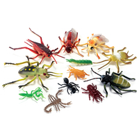 13 figurines d'insectes miniatures en plastique, modèles d'insectes et d'animaux, jouets éducatifs pour enfants