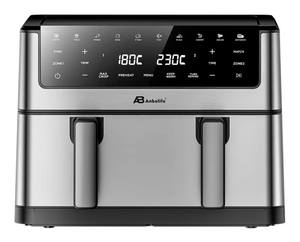 <span class=keywords><strong>Friteuse</strong></span> à air Anbolife à <span class=keywords><strong>double</strong></span> panier en acier inoxydable 7L 8L 9L, vente chaude, <span class=keywords><strong>friteuse</strong></span> à air numérique à <span class=keywords><strong>double</strong></span> zone de cuisson avec fenêtre visible - Product Image 4