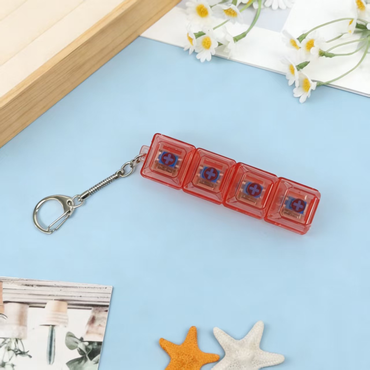 High-transparency four-key red