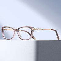 Lunettes anti-lumière bleue pour femmes MS 81668 en TR90, monture transparente dégradée, fabrication soignée, polyvalentes pour le quotidien