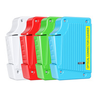 Boîte de nettoyage pour outils de nettoyage de fibres optiques A-550 Bleu, Nettoyeur de fibres optiques de type cassette, Nettoyeur de faces d'extrémité de cordon de brassage, Garantie d'un an