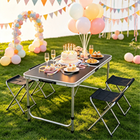 Tables pliantes pour touristes, ensembles de tables pliantes, tables pour événements, tables de fête, tables en MDF et métal, tables d'extérieur