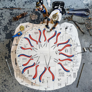 YTH Long Needle Bent Flat DIY Jóias Alicates Combinação End Cutting Customizável OEM Suporte Métrica Medição Sistema Chrome - Product Image 3