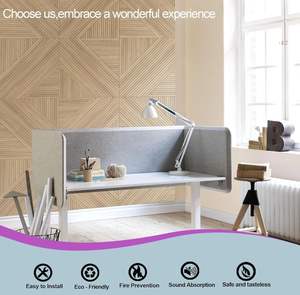 Nouveau produit phare : Panneaux acoustiques décoratifs <span class=keywords><strong>à</strong></span> motif bois, insonorisants pour murs et plafonds - Product Image 5