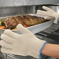 Gant de Four Résistant À la chaleur Gant Ensemble Micro-ondes BBQ Coton Gant