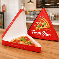 Boîte à pizza triangulaire personnalisée en carton alimentaire |   Boîte d'emballage imprimée pour tranches de pizza pour les chaînes de restaurants et les marques de plats à emporter