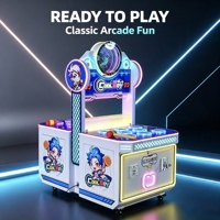 Machine d'arcade interactive à deux joueurs, fonctionnant à pièces, jeu de frappeur de taupes, appareil de jeu de loisirs amusant, prend en charge la distribution de tickets et de prix
