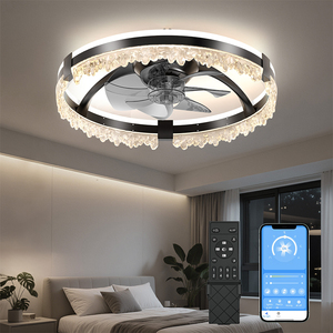 <span class=keywords><strong>Ventilador</strong></span> de Techo LED Plegable de 120-277V, 32W, 4320LM, con Control Remoto y por Teléfono, 7 Aspas, 6 Velocidades, <span class=keywords><strong>Diseño</strong></span> Moderno, Color Blanco - Product Image 2