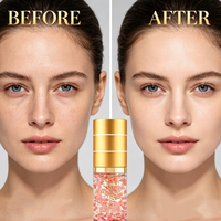 ETRUN ALISA Marque Privée OEM Acide Hyaluronique Éclaircissant Anti-rides Raffermissant Blanchissant Essence Liquide aux Pétales de Fleurs Vitamines C & E