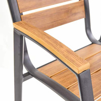 Ensemble de table et chaises de salle à manger en alliage d'aluminium pour extérieur, jardin, cour, terrasse, usage commercial