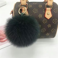 Pompon en fourrure de renard, breloque de sac, accessoire de bagage, porte-clés en peluche, embellissement de vêtement tendance, élégant pour les trajets quotidiens
