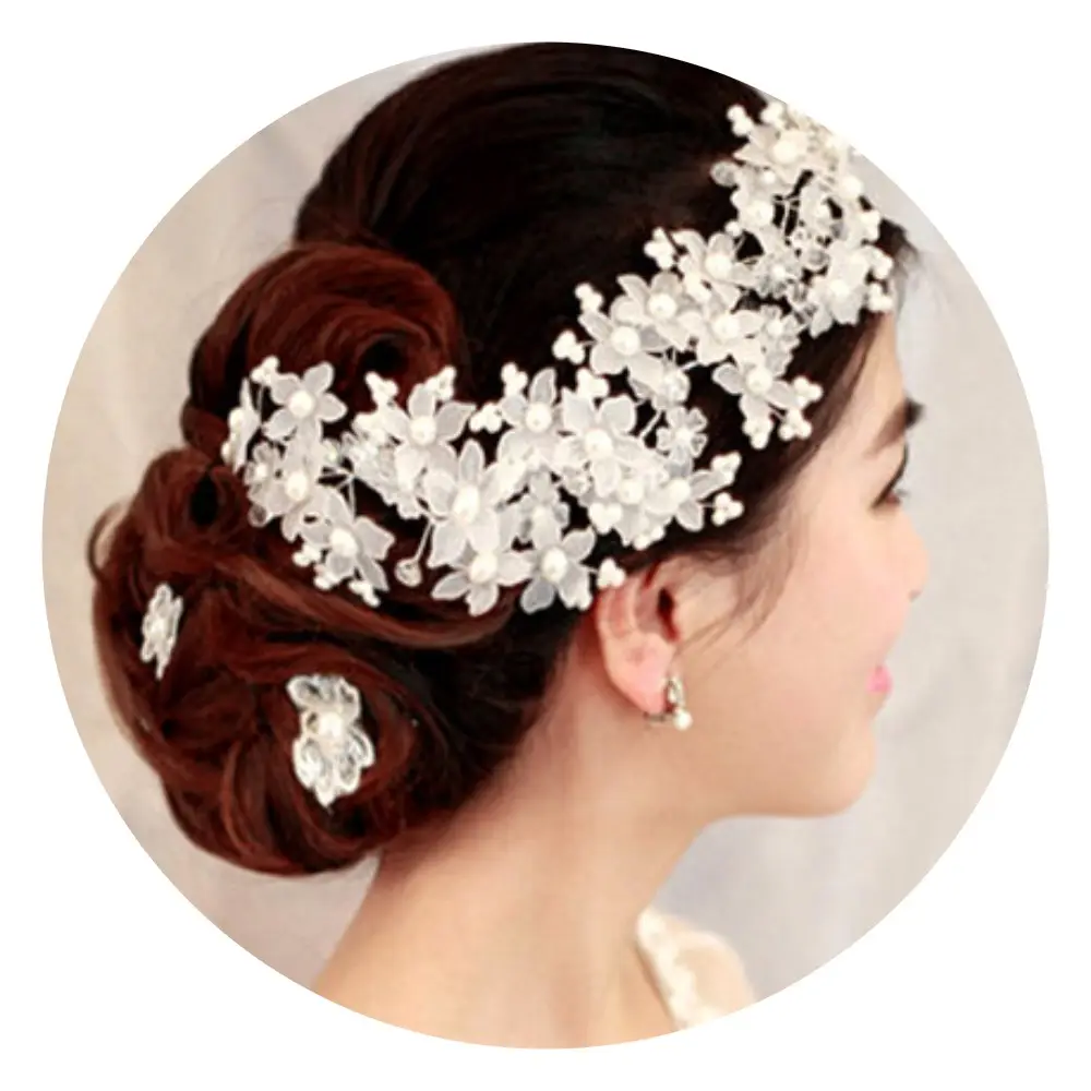 Vendita calda Mitzvah Headwear Ladies Hairband Leaf Corolla Crystal Bridal Tiara Wedding Flower Headband/