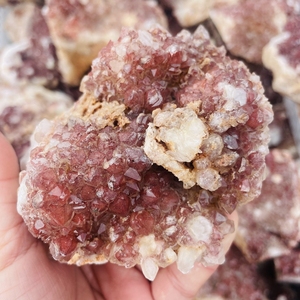 Spécimen minéral d'énergie naturelle <span class=keywords><strong>rare</strong></span> Quartz clair géode grappes de cristal rouge pour la guérison décorer - Product Image 6