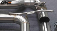 Échappement arrière à soupapes en acier inoxydable pour Jaguar F-TYPE X152 3.0T 2014-2023, section intermédiaire arrière, silencieux à quatre sorties